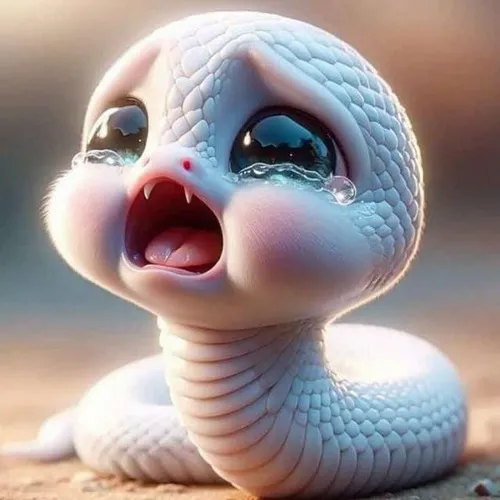 Ảnh vui rắn con cute phản ánh tính cách đáng yêu