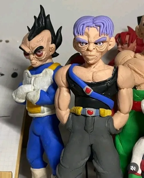 20 Hình chế vui Songoku tập võ với ông nội Gohan hồi bé
