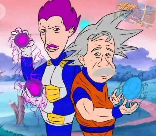 22 Meme Songoku tạo năng lượng Genki Dama giữa đêm trăng