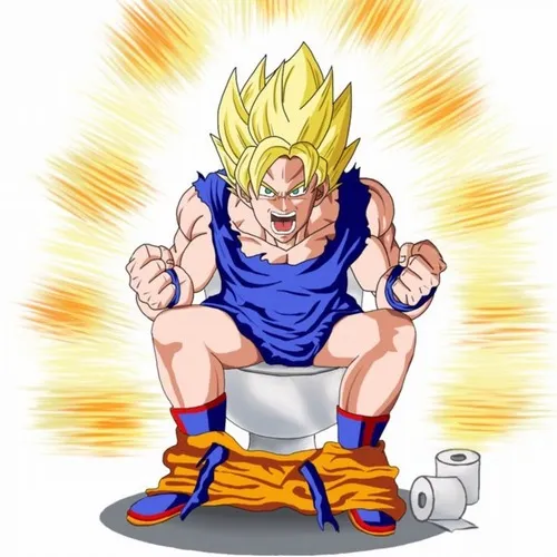 32 Ảnh hài Songoku nhảy múa với Son Goten trong lễ hội