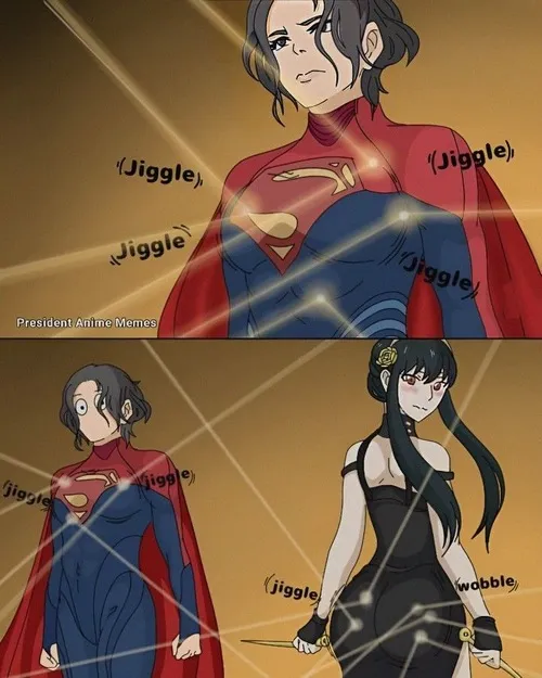 Ảnh chế Người Thép hết cape, nhìn bối rối.