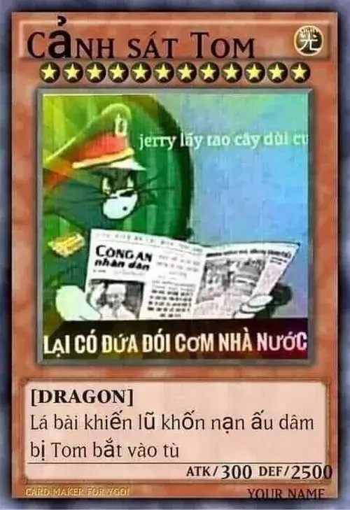 49 Meme hài lá bài cảnh sát Tom phản ứng nhanh