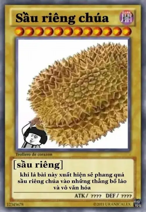 Ảnh vui thẻ bài sầu riêng châm biếm nhẹ