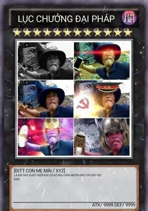 Meme hài lá bài lục chưởng thần pháp đời thực