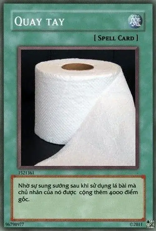 Ảnh chế thẻ bài khăn giấy gây cười