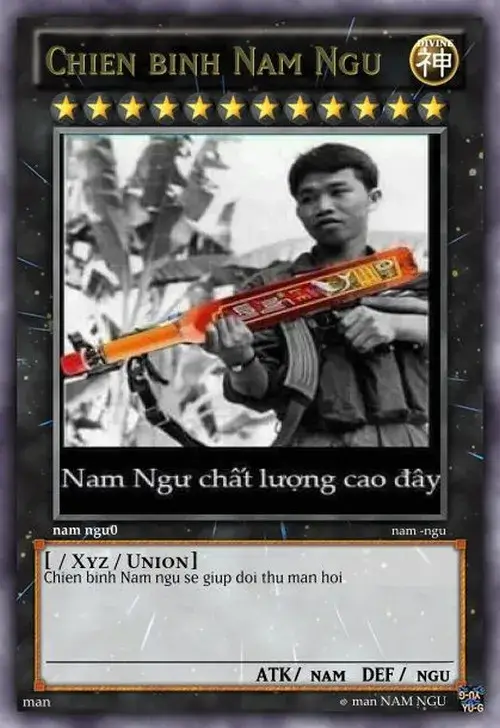 Hình vui lá bài chiến binh Nam Ngư đậm chất hài