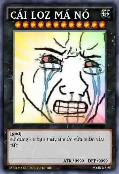 Ảnh vui thẻ bài Cái Loz Má Nó cực thấm