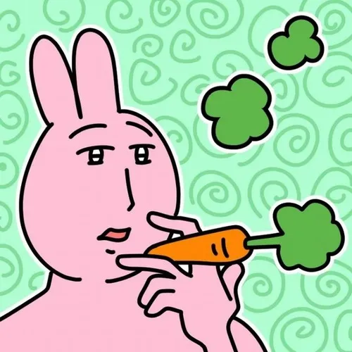 Hình chế thỏ người mang phong cách nghệ thuật tối giản