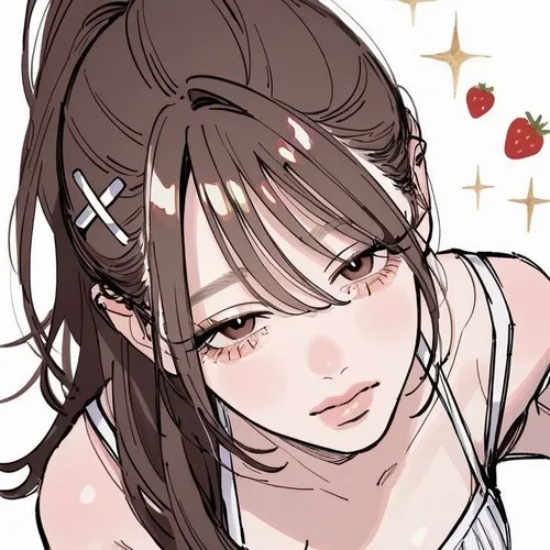 Ảnh avatar Facebook anime nữ cute dưới ánh sáng dịu tôn nét mặt