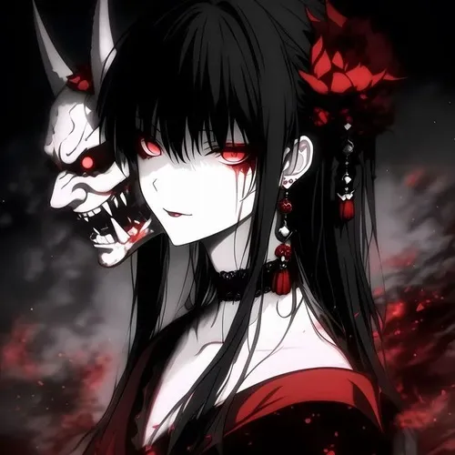 Ảnh profile Threads anime nữ ánh sáng xanh viền thép