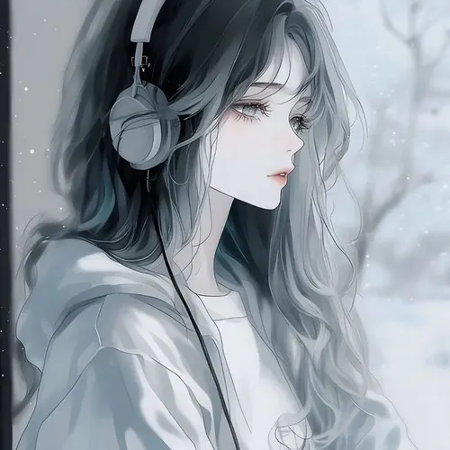 Ảnh đại diện anime nữ mái tóc tung trong khói xám