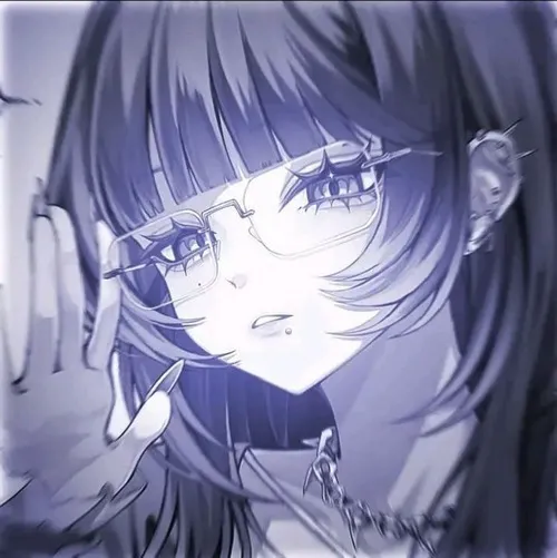 Ảnh đại diện anime nữ lạnh, tông lam bạc kim loại