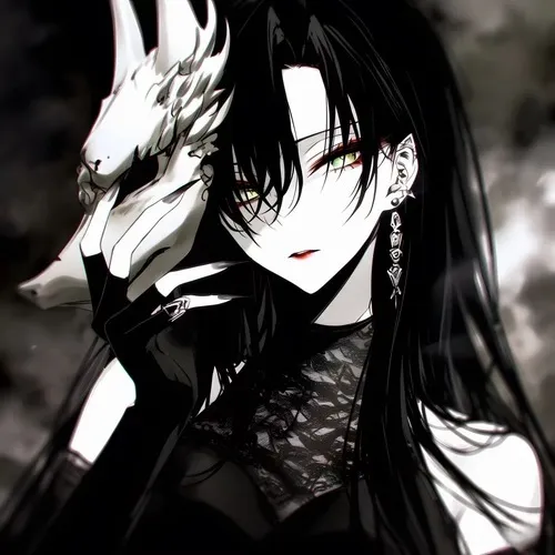 Ảnh avatar anime nữ ánh sáng viền tím khói