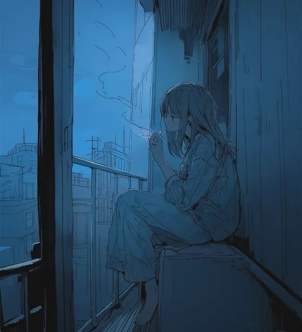 Hình đại diện suy tư tone nâu lạnh