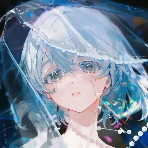 Ảnh đại diện em gái thất tình, đôi mắt ướt kiểu anime lặng lẽ