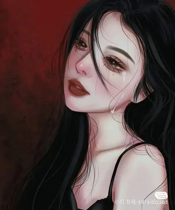 Ảnh trang cá nhân cô gái buồn sâu, lạnh đậm nét hoạt hình anime