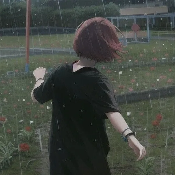 Ảnh đại diện cô bạn buồn sâu, tone lam