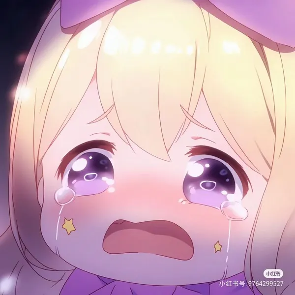 Ảnh đại diện cô bé khóc nhẹ, tone xám