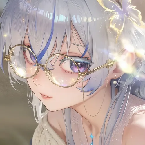 Ảnh profile anime nữ cute hé ánh mắt long lanh lấp lánh