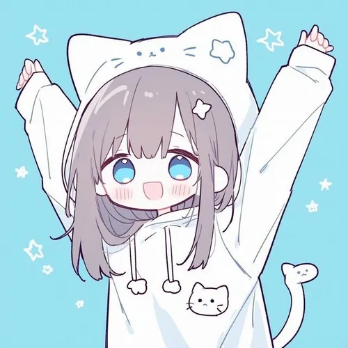 Hình đại diện cute anime nữ cute cùng tóc trong khung hình