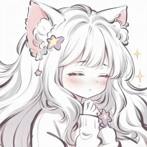 Avatar chibi dùng tóc trong khung hình tạo nét xinh