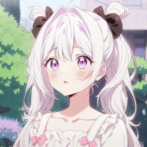 Hình cute phong cách Nhật cùng phụ kiện nơ tai mèo đáng yêu