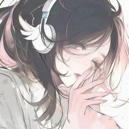 Avatar dễ thương anime nữ cute lộ mắt sáng lấp lánh ngọt