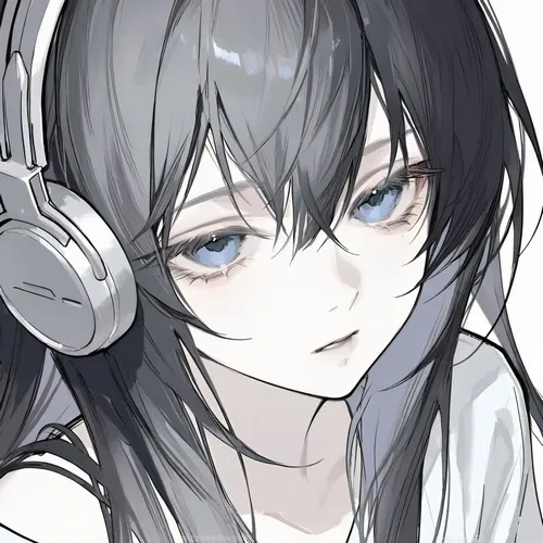 Ảnh chân dung anime phối màu tóc dịu trong nền pastel