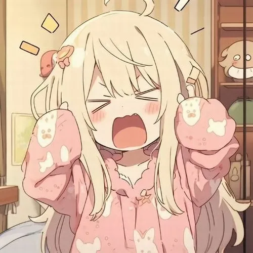 Hình đại diện anime trong tóc bồng và ánh mắt mềm