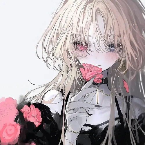 Ảnh avatar anime nữ ánh sáng lam viền khói