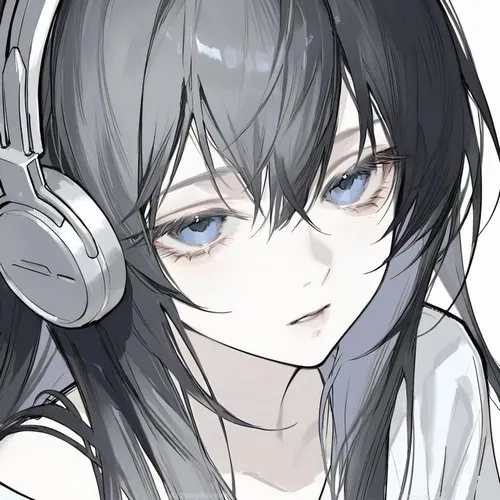 Ảnh profile Threads anime nữ ánh bạc lạnh