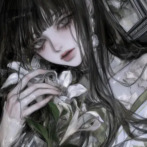 Hình avatar anime nàng lạnh, nét mặt bình thản