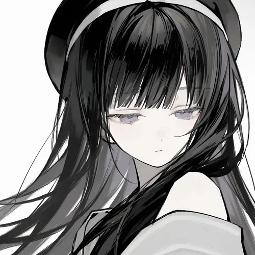 Avatar anime nữ ánh sáng neon tím