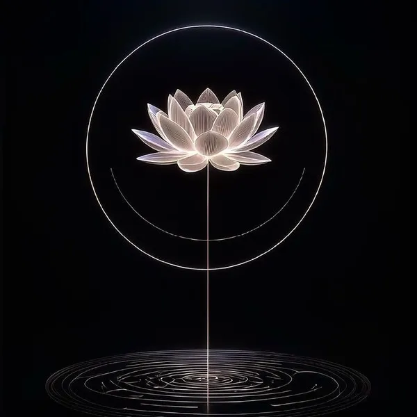 Ảnh hiển thị hoa sen trắng LinkedIn