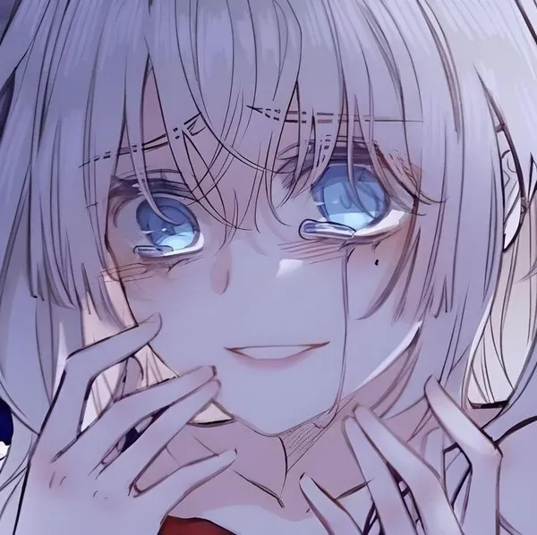 Avatar bóng hồng khóc khẽ, ánh sáng trắng