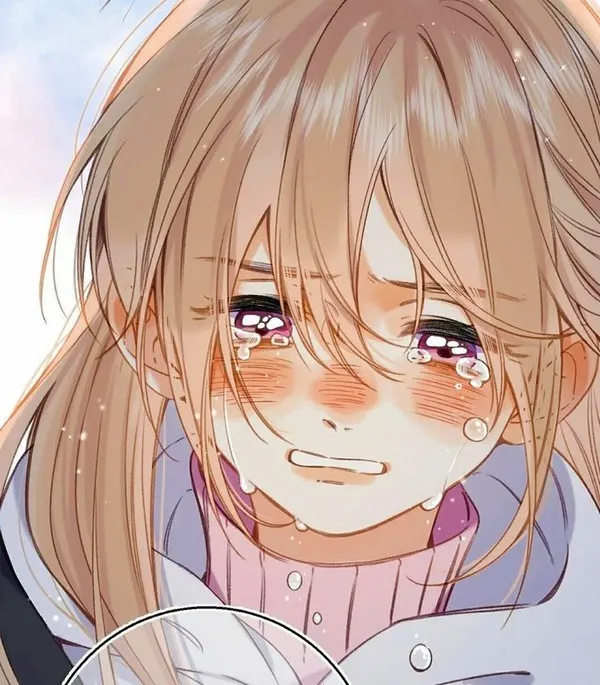 Ảnh avatar bạn gái khóc nhẹ, tone lạnh tro mang nét anime nhẹ nhàng