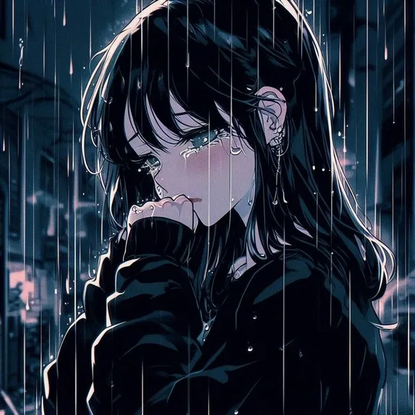 Hình đại diện cô em khóc, ánh sáng yếu