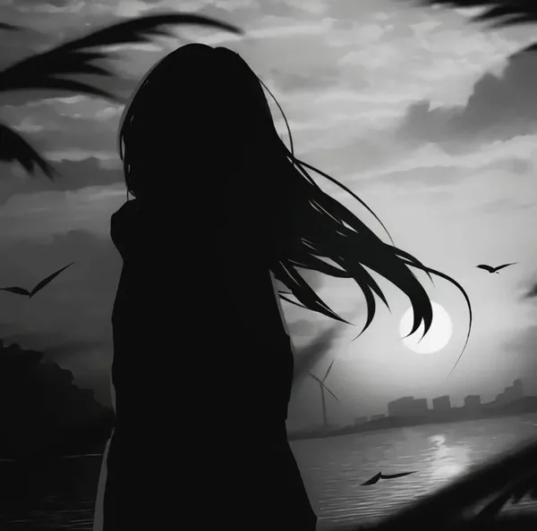 Ảnh đại diện trầm tư, khẽ cúi đầu