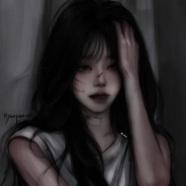 Ảnh đại diện buồn, ánh mắt mơ hồ