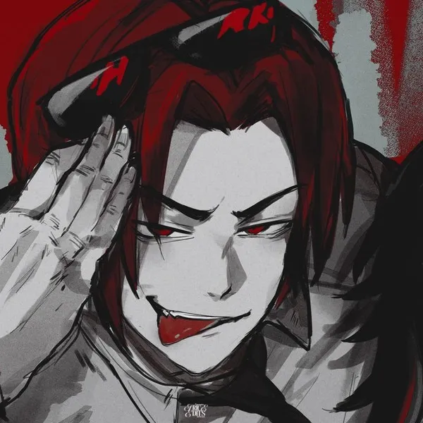 Ảnh avatar đôi đen đỏ mạnh mẽ Instagram