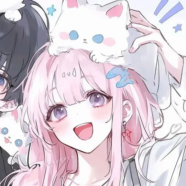 Ảnh đại diện anime đôi tone tím mộng mơ