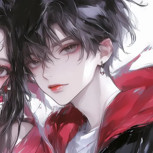 Ảnh avatar anime đôi cute tone xanh pastel