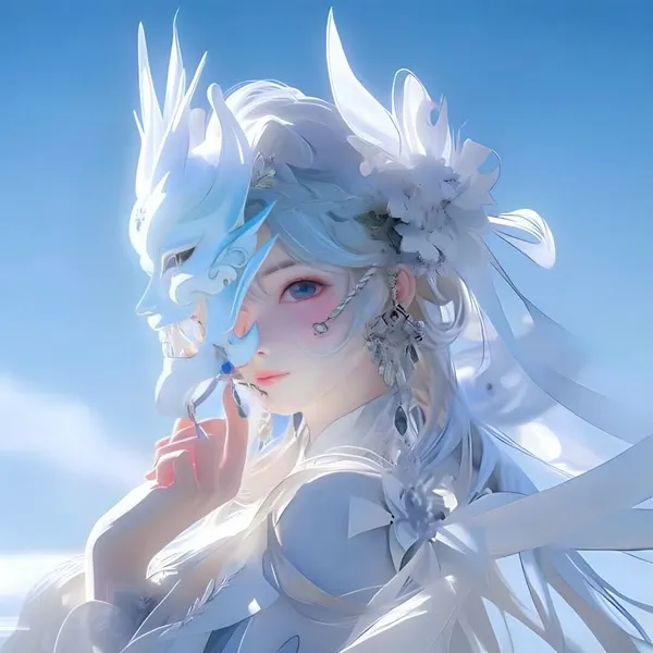 Ảnh avatar anime đôi tông xanh mint