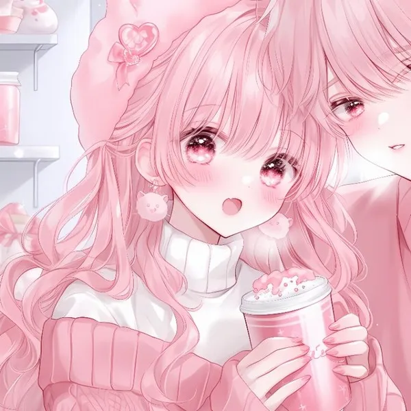 Avatar anime đôi tone sáng nhẹ Facebook