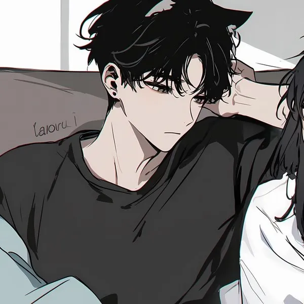 Ảnh profile đôi ngồi cạnh bên cửa sổ