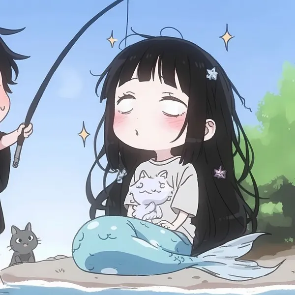 Hình profile chibi đôi siêu ngộ nghĩnh