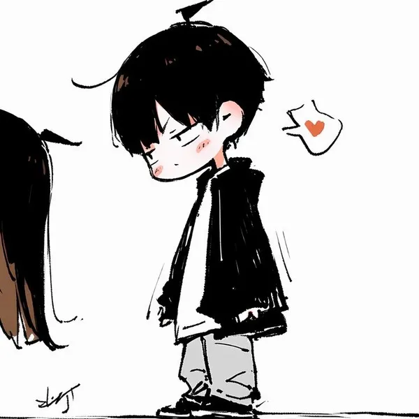 Hình profile đôi chibi đáng yêu pastel