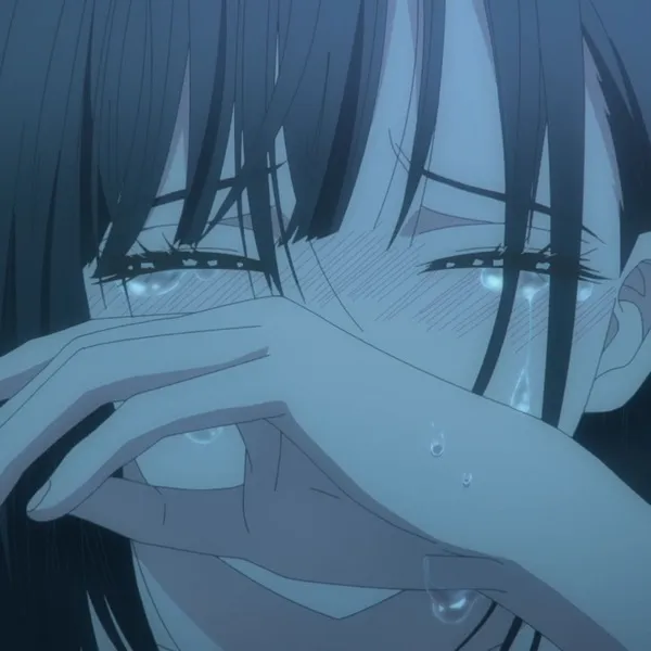 Ảnh trang cá nhân cô nhỏ, gương mặt gục nhẹ vẽ phong cách anime