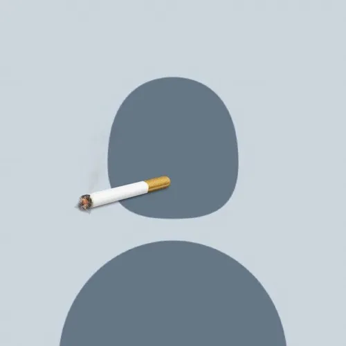 Hình profile cute trắng xám nam hút thuốc nhìn hiện đại