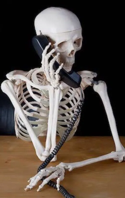 Meme hài bộ xương gọi điện thoại
